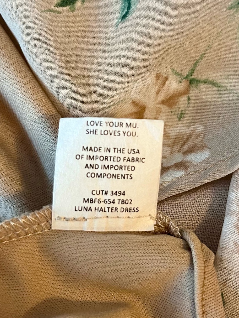 Show Me Your MuMu Luna Halter Maxi Dress in Blush Beige Floral - Picture 5 of 8